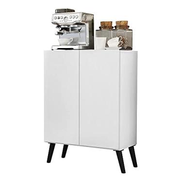 Imagem de Aparador Retrô Multimóveis Cantinho do Café 2 Portas Fg3609 Branco/preto