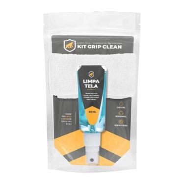 Imagem de Kit Limpa Telas Bactericida + Flanela - Grip Clean - Gshield - Gorila 