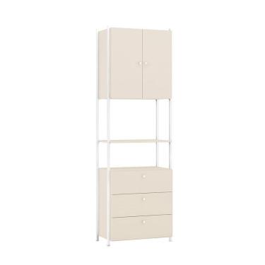 Imagem de Armário Closet Metalic 003 Industrial Off White/branco