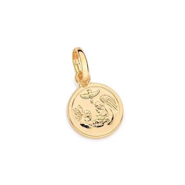 Imagem de Pingente banhado ouro 3x 24k 18k e 22k feminino redondo batismo romman