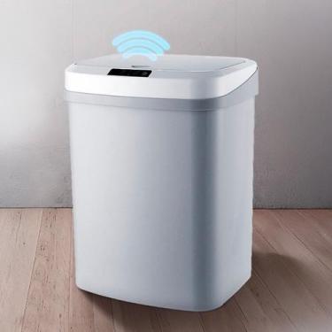 Imagem de Lixeira Automática com Sensor Recarregável para Cozinha 16L - BELLATOR