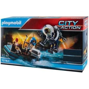 Imagem de Barco de Brinquedo City Action Playmobil - 30 Peças