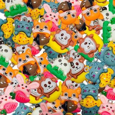 Imagem de 20 Pingentes Para Pulseira de Miçangas Animais Sortidos Montar Brincos