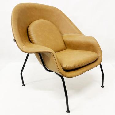 Imagem de Poltrona Decorativa Womb Chair cor Caramelo Pés Pretos - Poltronas do 