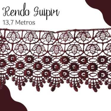 Imagem de Renda Guipír Vinho - Rolo Com 13,7 Metros - Chl185 - Nybc