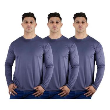 Imagem de Kit 3 Camisetas Masculinas Segunda Pele Térmica 50 UV Dry - TRV, 3 cin