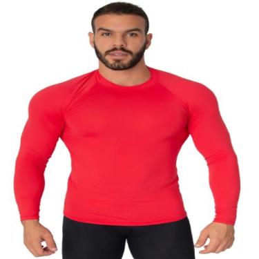 Imagem de Blusa Térmica Masculina Poliamida Segunda Pele - WLS Modas, G, Vermelh