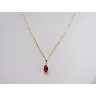 Imagem de Colar Gargantilha Singapura 40cm Ponto De Luz Gota Em Ouro 18k 750 - D