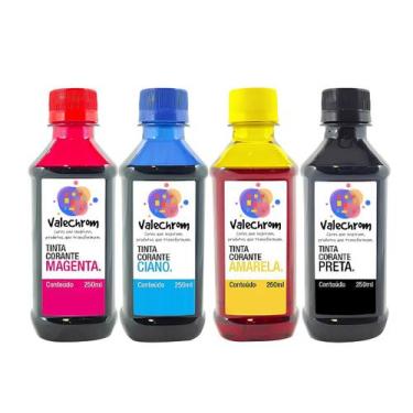 Imagem de Kit 4 Tinta Compatível HP 667XL 664XL 662XL 667 664 662 de 250ml - Val