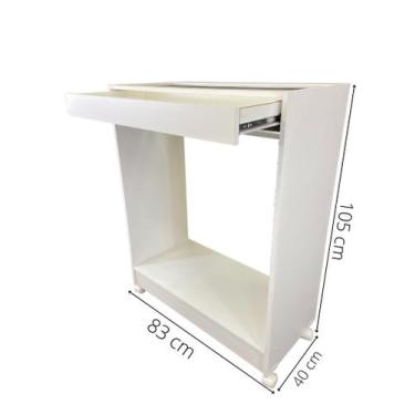 Imagem de Balcão Arara Com Gaveta Branco - Sr Fabrica De Moveis