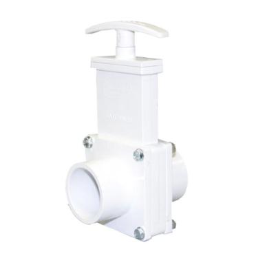 Imagem de Valterra Válvula de porta de PVC 6103, branca, pino de 3,8 cm (1-1/2")