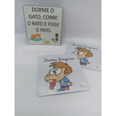 Imagem de Jogo De Cartas Trava Línguas Plastificado Estruturado para crianças e 