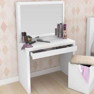 Imagem de Penteadeira pe2000 branco com espelho - tecno mobili, Branco