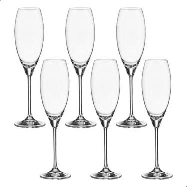 Imagem de Taça de Cristal Bohemia Para Champanhe 290 ml Carduelis 6 Peças - Bohe