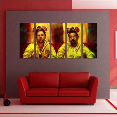Imagem de Quadro Decorativo Cinema Breaking Bad Mosaico 5 Peças GG - Vital