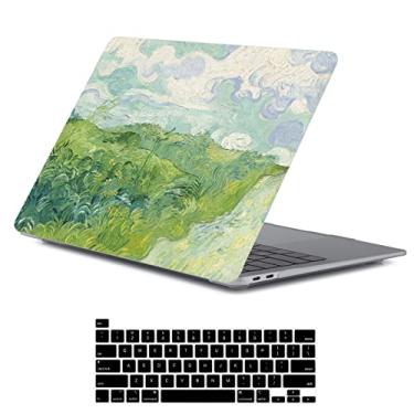 Imagem de LanBaiLan Compatível com MacBook Pro 13 polegadas com Touch Bar 2022 2020 2019 2018 2017 2016 versão M1 M2 A2338 A2289 A2251 A2159 A1989 A1706 A1708, Laptop Hard. Capa e capa de teclado, Grassland