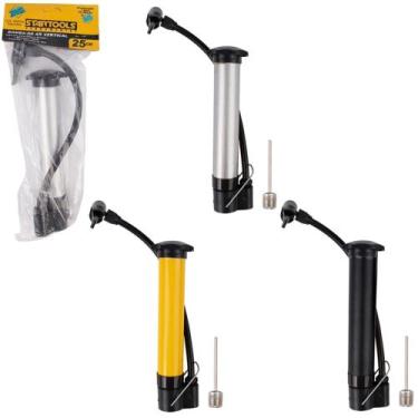 Imagem de Bomba De Ar Vertical Encher Pneu Moto Bike Bicicleta 25cm + 1 Bico De 
