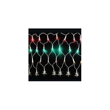 Imagem de Luz de Natal Cascata 160 Lâmpadas LED Color 8F Fio Verde Estrela 127V 
