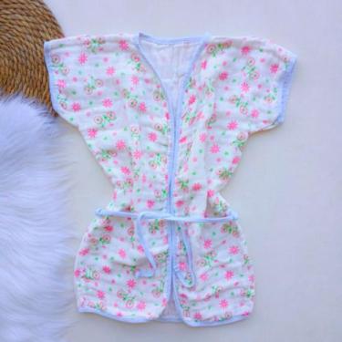 Imagem de Roupão infantil criança praia piscina natação banho confortável macio 