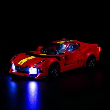 Imagem de Bourvill LED Lights Kit for Lego Ferrari 812 Competizione 76914- Lights Set Compatible with Lego 76914 Set -Classic Version (Lights Kit Without Model)