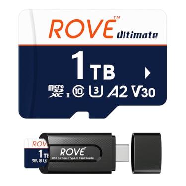 Imagem de ROVE Cartão de memória microSDXC Ultimate Micro SD com leitor de cartão USB 3.2 tipo C 170 MB/s C10, U3, V30, 4K, A2 para câmera Dash, smartphones Android, tablets, jogos (1 TB)