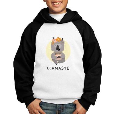 Imagem de Moletom Infantil Llamastê - Foca na Moda, Branco, Preto, 2