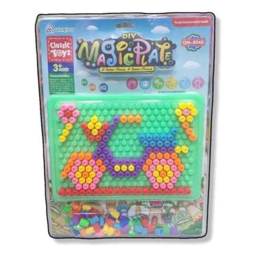 Imagem de Brinquedo Educativo de Encaixar Divertido Magicplate Sortido - OMFKids