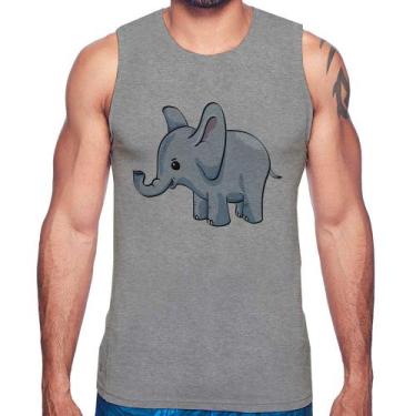 Imagem de Regata Elefante Bebê - Foca na Moda, Cinza, GG