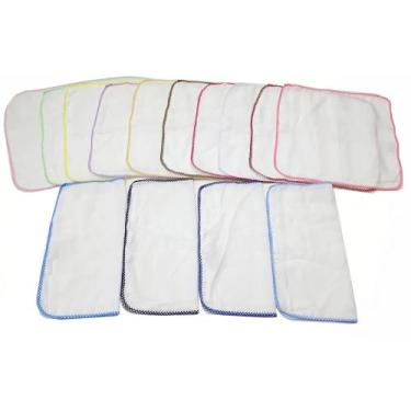 Imagem de Kit 32 Fraldas - 33x33 E 70x70 Pinte E Borde Com Croche - Dugu