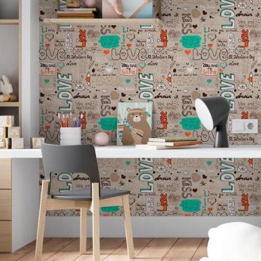 Imagem de Papel de Parede Adesivo Lettering Love N06103 0,58x2,5M - Adesivo BR