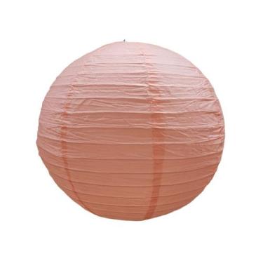 Imagem de Luminária Japonesa Decoração Oriental Papel 40 cm Salmão - Galleria 77