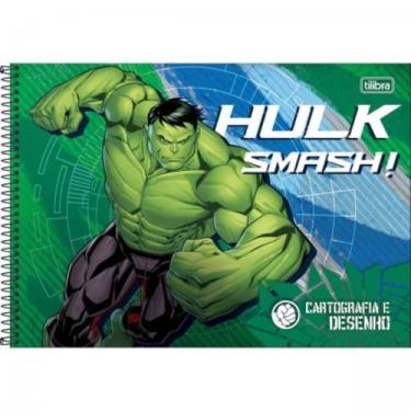Imagem de Caderno Cartografia E Desenho Espiral Capa Dura Hulk 80fls - Tilibra