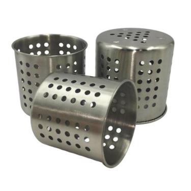 Imagem de Kit Suporte Talheres 3 Peças Escorredor Inox Utensílio Pia - Kadê