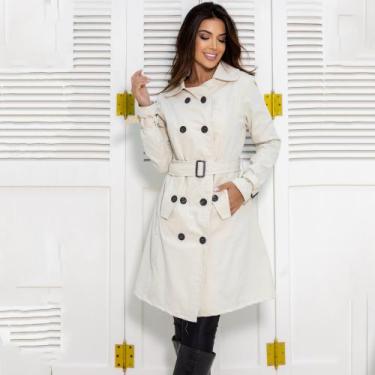 Imagem de Sobretudo Casado Jaqueta Feminina Maxi Blazer Longo Social Executivo F