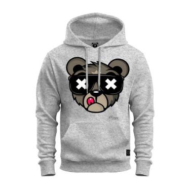 Imagem de Moletom Canguru Premium Unissex Estampado Urso Bolado - Suprass, G, Ci
