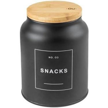 Imagem de Pote Snacks Biscoito 1,1L Sense - Preto OU
