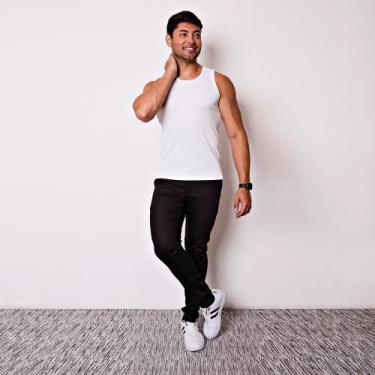 Imagem de Calça Masculina Esporte Fino em Sarja - I.Con, Preto, 40