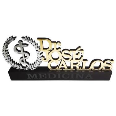 Imagem de Logo de Mesa Personalizado Nome Profissão em Acrílico - ATACADÃO DO AR