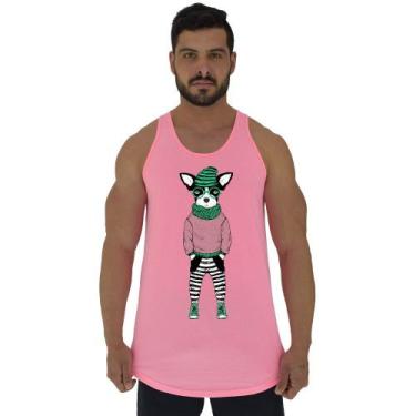 Imagem de Regata Longline Estampada Masculina MXD Conceito Cachorro Estiloso, Ma