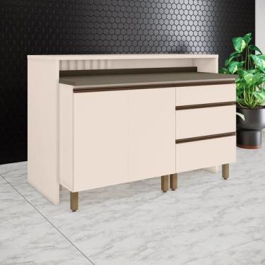 Imagem de Kit Ilha Gourmet 2 Portas 3 Gavetas com Tampo Aurora - Henn