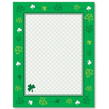 Imagem de Paperdirect Sweet Shamrock Spring St Patrick Holiday Theme Papelaria, papel de borda, papel timbrado 21 x 28, 25 folhas, papel de escrita premium elegante, papel decorativo para impressora