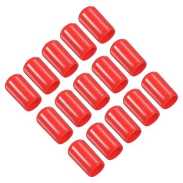 Imagem de PATIKIL Capa de ponta de taco de sinuca de 12 mm, 15 peças de pontas de taco de sinuca, capa de borracha, protetor de cabeça de bilhar, ferramenta de cabeça de bastão para acessório de sinuca,