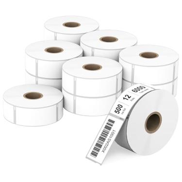 Imagem de Anylabel Etiquetas térmicas diretas multiusos compatíveis de 1" x 2-1/8" para postagem de endereço de códigos de barras DYMO 30336, compatível com impressoras Rollo, DYMO 4XL e Zebra (12 rolos, 500 etiquetas/rolo)