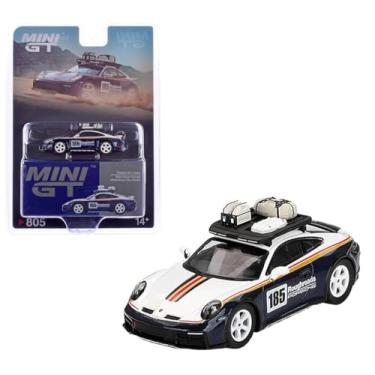 Imagem de Diecast Collectibles Model Car Compatible with Mini GT 1:64 Porsche 911 Dakar Rallye Design Package White/Gentian Blue Metallic Limited Edition MGT00805
