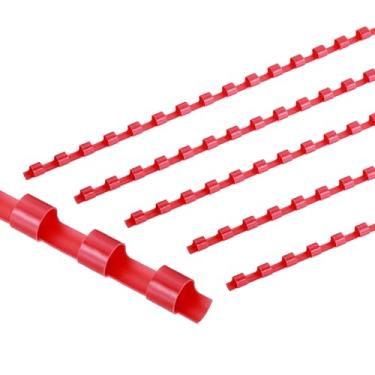 Imagem de PATIKIL Pentes de encadernação de plástico de 6 mm (1/10.2 cm), 100 peças, 21 argolas, espinhos de encadernação com capacidade de 20 folhas, tamanho carta para encadernação de folhas de papel,