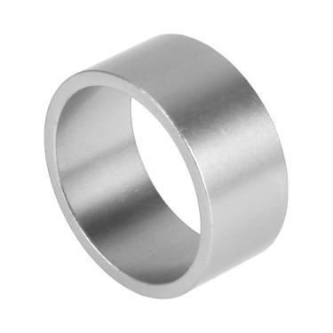 Imagem de VekAuto Espaçador de fone de ouvido de bicicleta, 15 mm MTB, arruela de garfo universal para garfo de haste frontal de 3,8 cm, liga de alumínio sem rosca, tom prateado