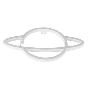 Imagem de Lâmpada de Luz Neon LED Em Formato de Planeta para Decoração de Quarto e Festa - Operada por USB e Tery, Macia e e (Luz Azul)