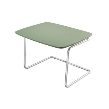Imagem de Mesa de Centro Kairos Base Cromada 54x43cm LarFlex, Verde Lazza
