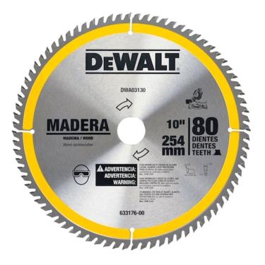 Imagem de Lâmina Serra Esquadria 10" 80 Dentes Madeira DWA03130 DeWalt - Unica Unico
