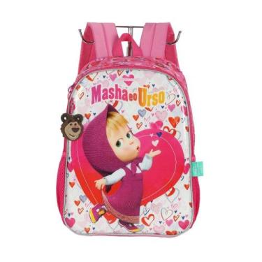 Imagem de Mochila de Costas Luxcel Masha e o Urso Pink
